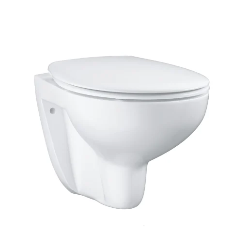 Grohe Bau vegghengt toalett 53,1 x 36,8 cm rimless med softclose toalettsete, hvit