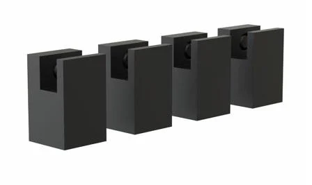 Frost Quadra Speilholder 22 mm, Sort - 4 stk.