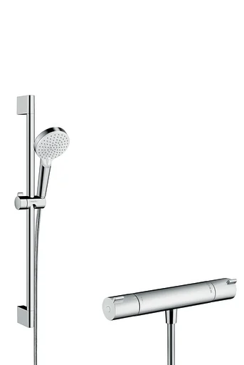 Hansgrohe Crometta Vario Dusjsett m/Termostat 65 cm, Krom/Hvit