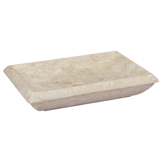 vidaXL håndvask 50x35x10 cm marmor cremefarvet