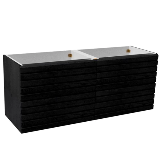 Vikingbad MIE Stav Servantskap B60-200cm Svart Matt / 140cm Dobbel