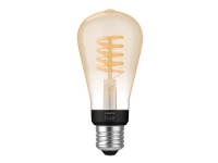 Philips Hue White ambiance - LED-filament-lyspære - form: ST64 - klar finish - E27 - 7 W (tilsvarende 40 W) - klasse G - varmt til køligt hvidt lys -