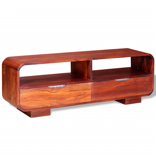 vidaXL TV-bord i massivt sheeshamtræ 116 x 30 x 40 cm