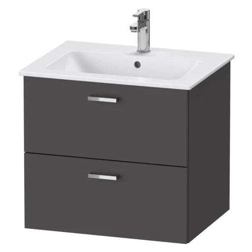Duravit XBase servantskap m/ 2 skuffer, 60x47,5 cm, matt grafitt