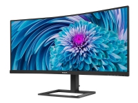 Philips E-line 346E2CUAE - LED-skærm - kurvet - 34 - 3440 x 1440 UWQHD @ 100 Hz - VA - 300 cd/m² - 3000:1 - 1 ms - HDMI, DisplayPort, USB-C - højtalere - Sort