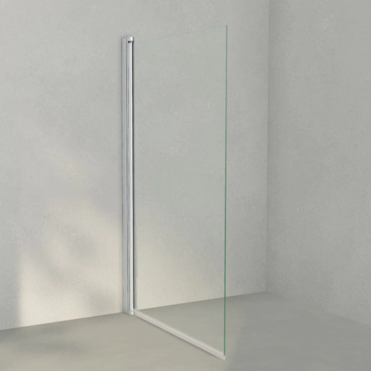 INR Iconic Nordic Rooms Badekarvegg Linc 17 Måltilpasset Matt Aluminium / Timeless Klart Glass