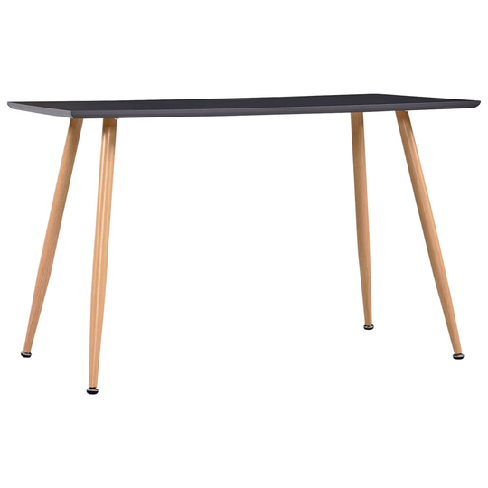 vidaXL spisebord 120 x 60 x 74 cm MDF grå og egetræsfarve