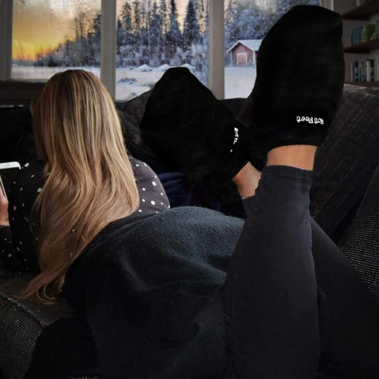 Hot Feet, Varme Hjemmesko - Sort
