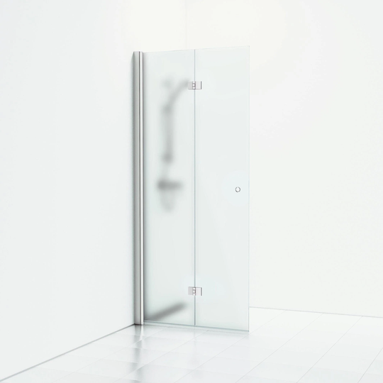 Svedbergs Skoga Dusjnisje Leddet Enkel Matt Aluminium / 90cm Frostet Glass