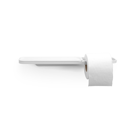 MindSet Toiletpapirholder med Hylde, Mineral Fresh White