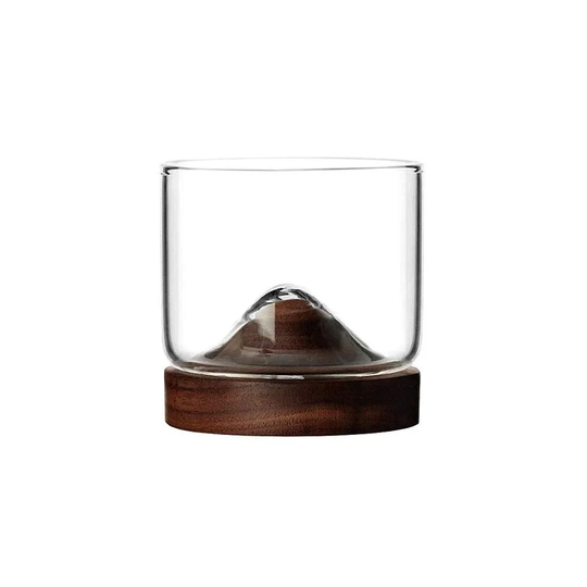 Whiskyglas med Underlag i Træ