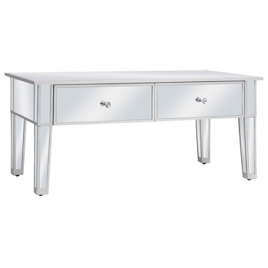 vidaXL sofabord med spejl MDF og glas 100 x 50 x 45 cm