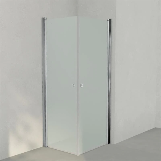 INR Iconic Nordic Rooms Dusjhjørne Linc Angel Original, Frostet/stripe Glass Krom / 70x80cm Frostet