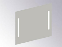 Laufen Arte spejl 60x65cm led - med 2 vertikale led lysfelter