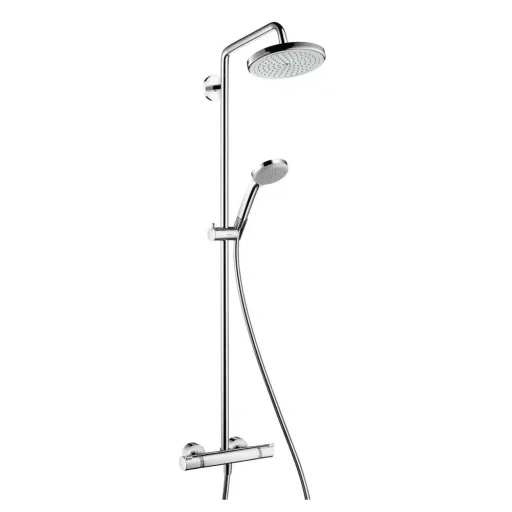 Hansgrohe Croma Air 220 Komplett Dusjsystem m/Termostat & EcoSmart, Krom
