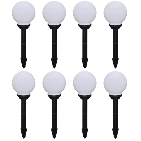 vidaXL udendørslamper 8 stk. LED 15 cm med jordspyd