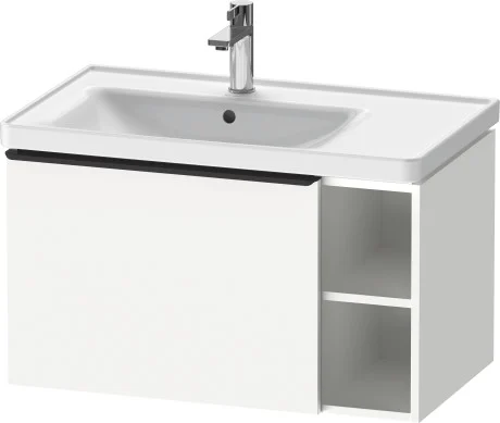Duravit D-Neo servantskap, hylle til høyre, 78,4x45,2 cm, matt hvit