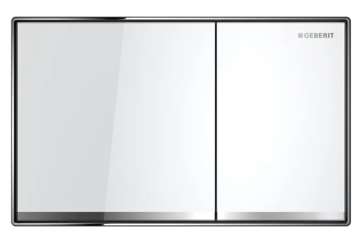 Geberit Sigma 60 betjeningsplate, hvit glass