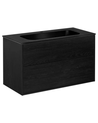 Gustavsberg Artic møbelpakke, 100x46,5 cm, sort ask/sort