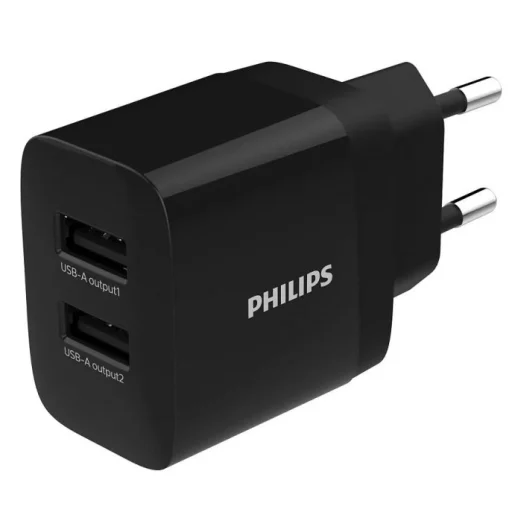 Philips USB adapter-plugg- 2x USB