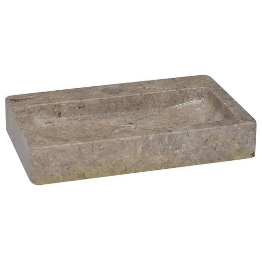 vidaXL håndvask 38x24x6,5 cm marmor grå