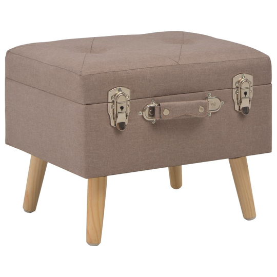 vidaXL opbevaringstaburet stof 40 cm brun