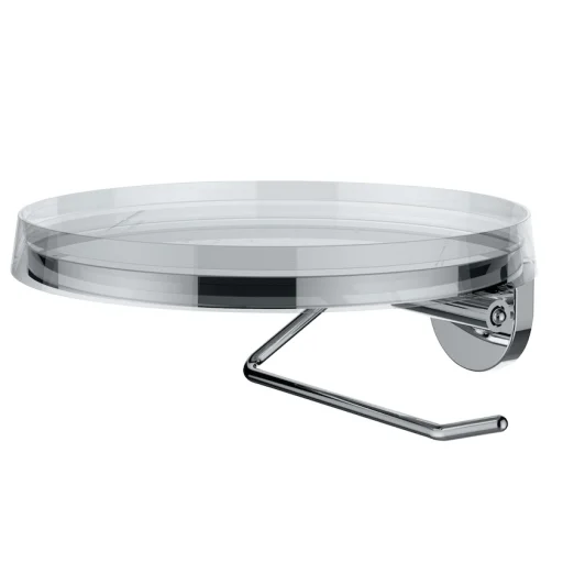 Kartell Laufen toalettpapirholder m/hylle, krom
