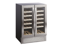 Scandomestic SV 91 X - Vinkøler - bredde: 59.5 cm - dybde: 61.6 cm - højde: 87.2 cm - 119 liter - Klasse G - sort/rustfrit stål