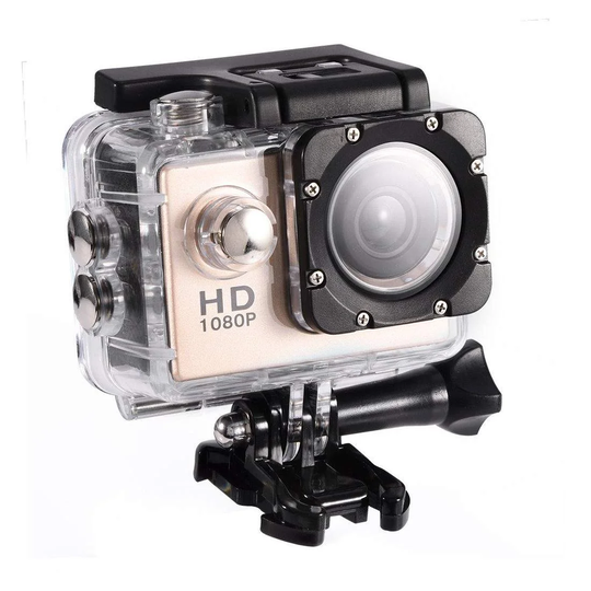 Sport Cam Full HD 1080p/720p - med tilbehør, Guld