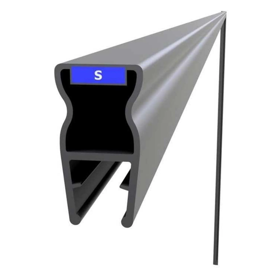 Vikingbad Magnetprofil Liam Fast Glassfelt PVC H191,7cm 180° Nisjemontering Svart Matt