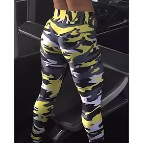 Dame Pluss størrelse Leggings Joggebukser Kamuflasje Farge Geometrisk mønster 3D Print Yoga- og dansesko Chino Daglig Feriereise Høy Full lengde Høst Vinter Gr