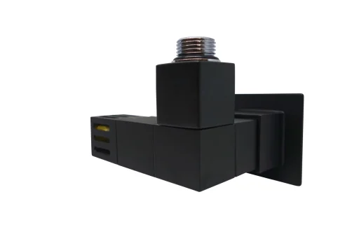 Kriss 4-K2 Rum Plus ventilsett vinkelløpende m/romtermostat, matt sort