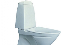 IFØ Ifö Cera toilet med skjult S-lås i hvid. Dobbeltskyl 2/4 liter. Eksklusiv sæde.