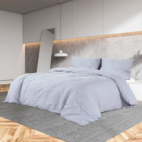 vidaXL sengetøj 200x220 cm let mikrofiberstof grå