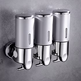 såpedispenser for dusj, 3 i 1 veggmontert baderomsdusjpumpedispenser for dusjgel sjamposåpe(3500ml)