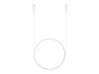 Samsung EP-DX310 - USB-kabel - 24 pin USB-C (han) til 24 pin USB-C (han) - USB 2.0 - 3 A - 1.8 m - hvid