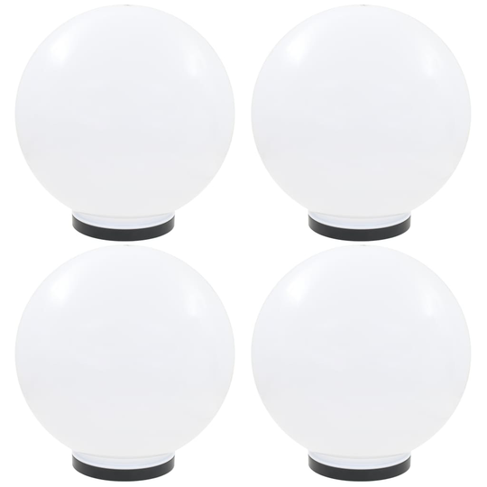 vidaXL LED-kuglelamper 4 stk. kugleformet 40 cm PMMA