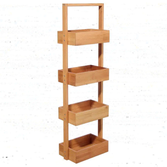 Opbevaringshylde, Bambus - 4 hylder