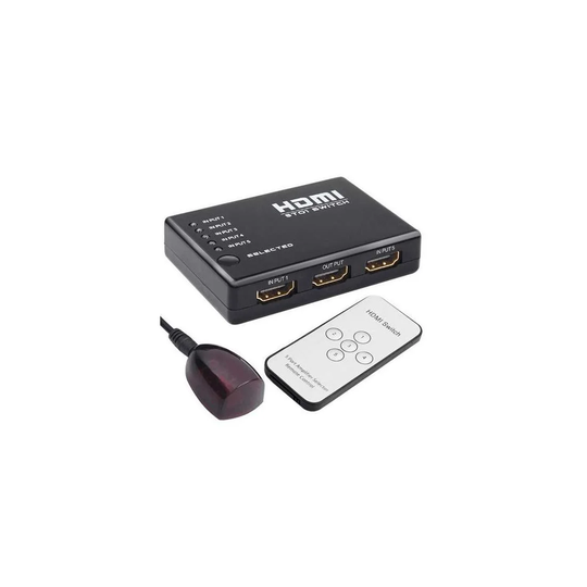 HDMI-Switch med 5 indgange, 1 udgang