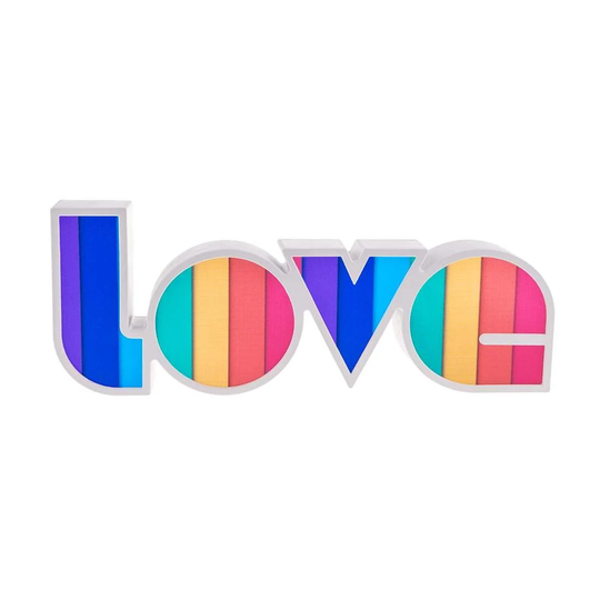 LED-lampe, Regnbuefarver - Love