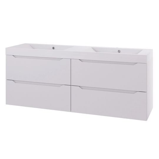 Linn Bad Emma D45cm Servantskap Hvit Matt / 160cm Dobbel 4 Skuffer