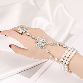 Den store Gatsby Charleston Retro / vintage 1950-tallet 1920-tallet Maskerade Dame Kostume Ringarmbånd Årgang Cosplay Fest / aften 1 Armbånd Maskerade
