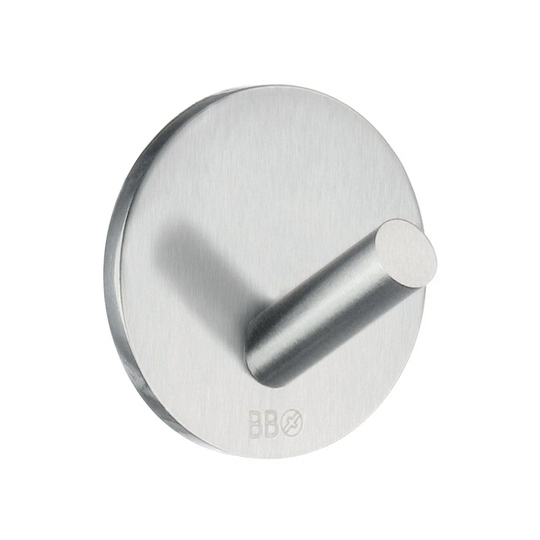 Beslagsboden Enkel Krok 1080/4 - Selvklebende Matt Krom
