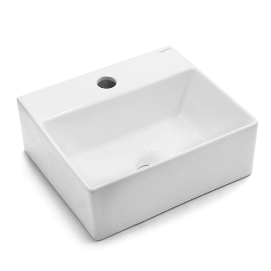 Bathco Bergamo Porselensservant B34,5xd30,6cm Hvit