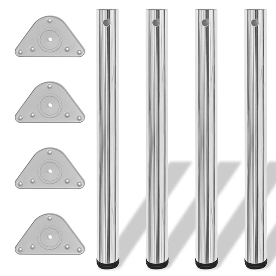 vidaXL højdejustérbare bordben krom 1100 mm 4 stk.