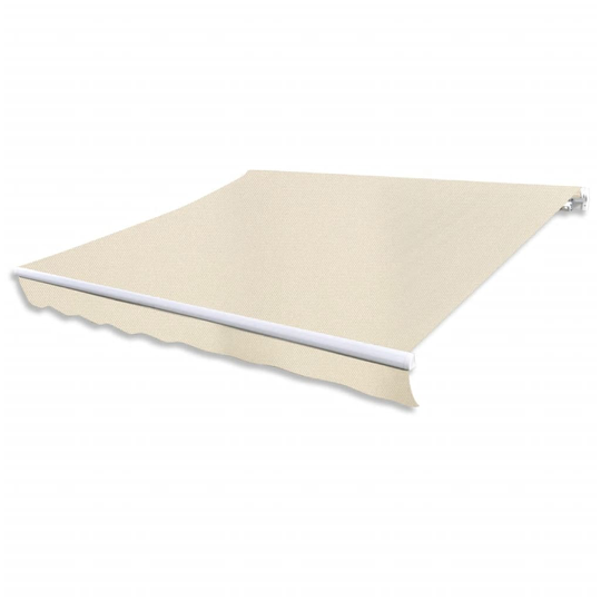 vidaXL foldemarkise motoriseret 400 cm cremefarvet