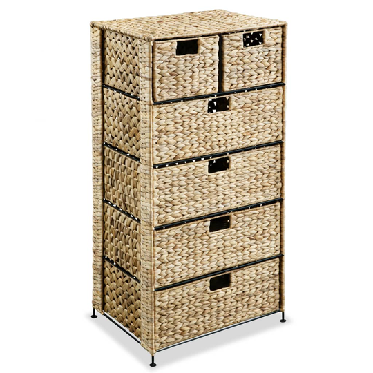 vidaXL opbevaringsenhed med 6 kurve 47 x 37 x 100 cm vandhyacint