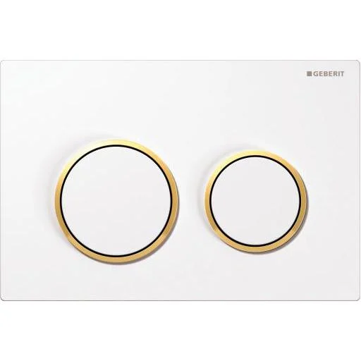 Geberit Omega20 Betjeningsplate, Hvit/Gull