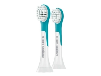 Philips Sonicare For Kids HX6032 - Ekstra tandbørstehoved - til tandbørste - superfrisk blå (pakke med 2) - for Sonicare For Kids HX6311, HX6381