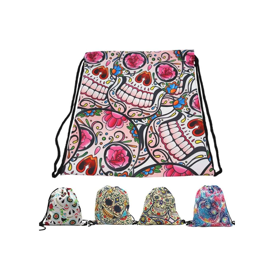 Klassisk gymnastikpose med sugar skull-motiv